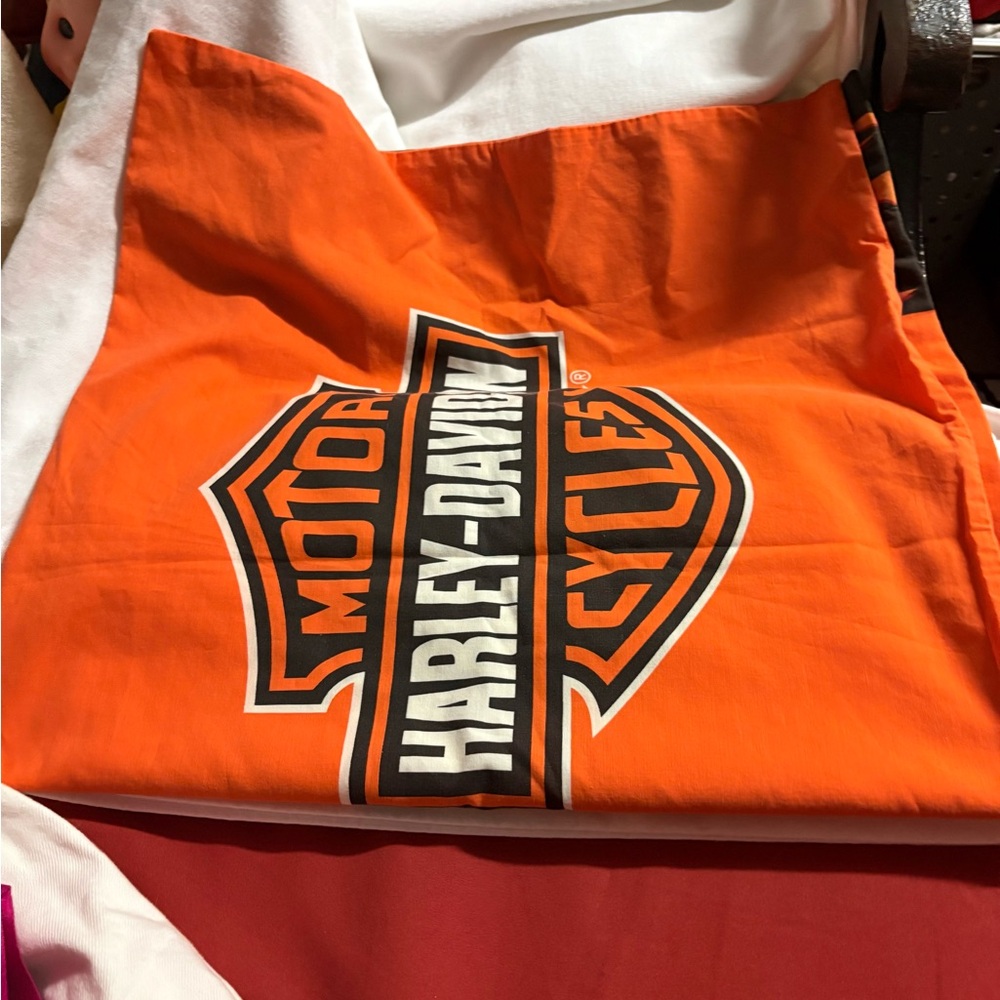 Harley-Davidson Orange and Black Pillowcase
